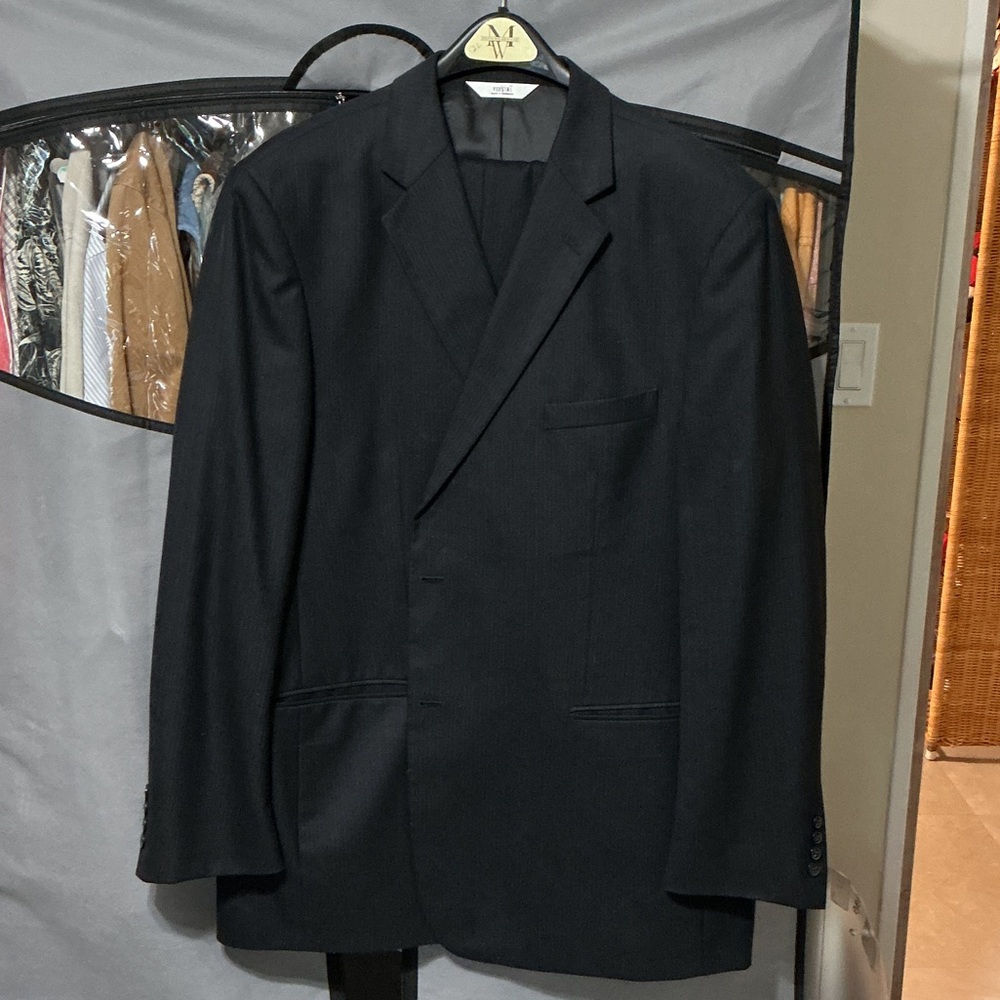 Elegant Men's Black Suit Jacket and pants. Big & Tall